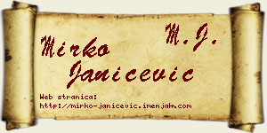 Mirko Janićević vizit kartica